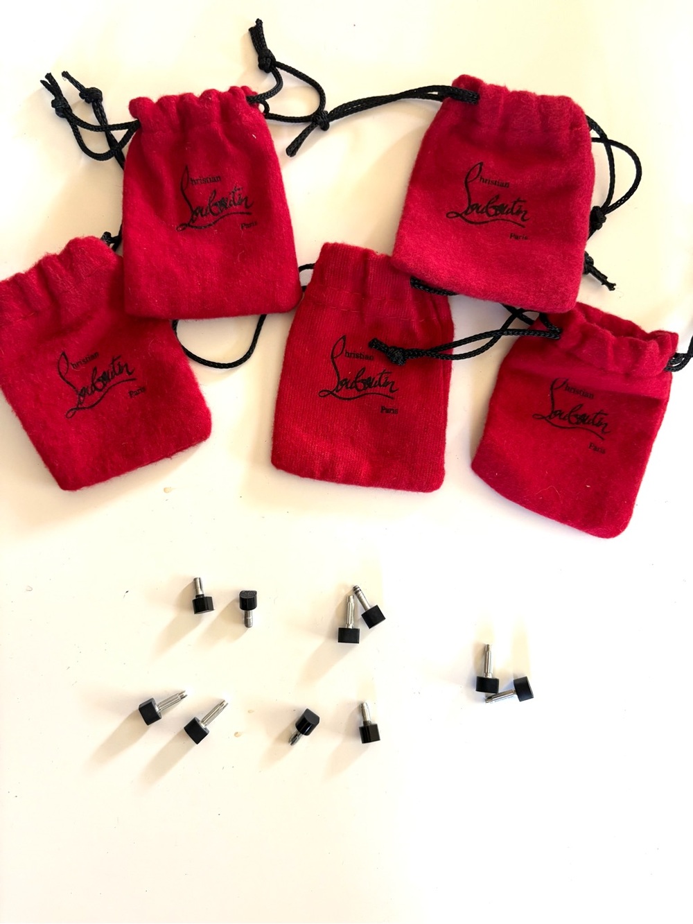 Christian Louboutin extra heel replacement studs; lot of 5